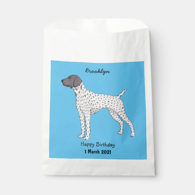 German Shorthaired Pointer dog cartoon  Favour Bags (Front)