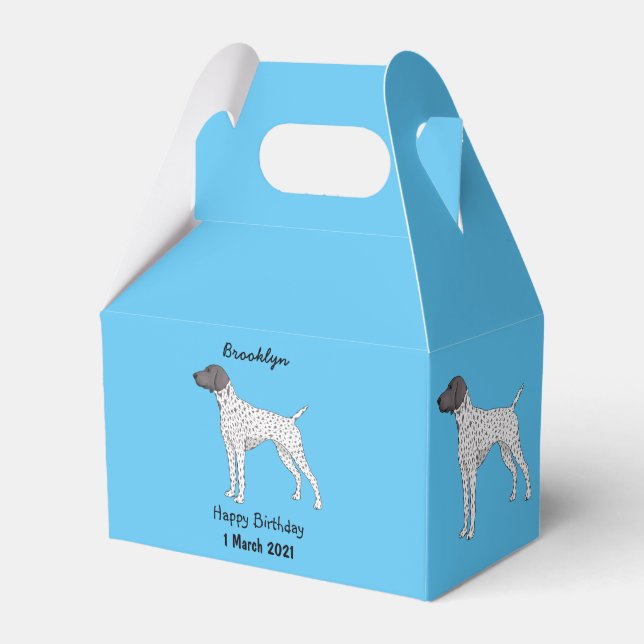 German Shorthaired Pointer dog cartoon Favour Box (Front Side)