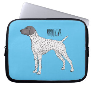 German Shorthaired Pointer dog cartoon Laptop Sleeve