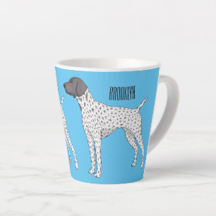 German Shorthaired Pointer dog cartoon Latte Mug