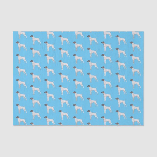 German Shorthaired Pointer dog cartoon  Tissue Paper (Front)