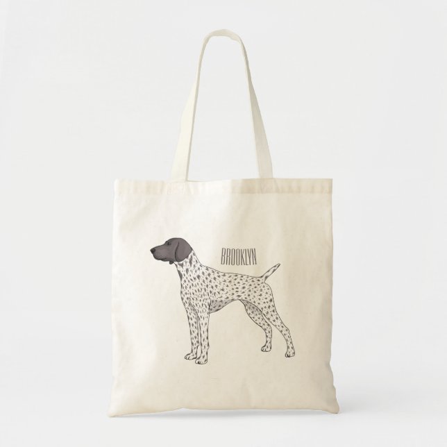 German Shorthaired Pointer dog cartoon  Tote Bag (Front)