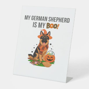 German Shorthaired Pointer Dog – Halloween Moon Si Pedestal Sign