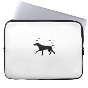 German Shorthaired Pointer Dog Halloween Moon Sil Laptop Sleeve