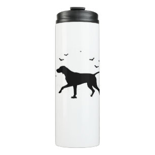 German Shorthaired Pointer Dog Halloween Moon Sil Thermal Tumbler