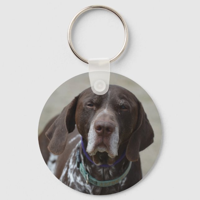 German Shorthaired Pointer Dog Key Ring (Front)