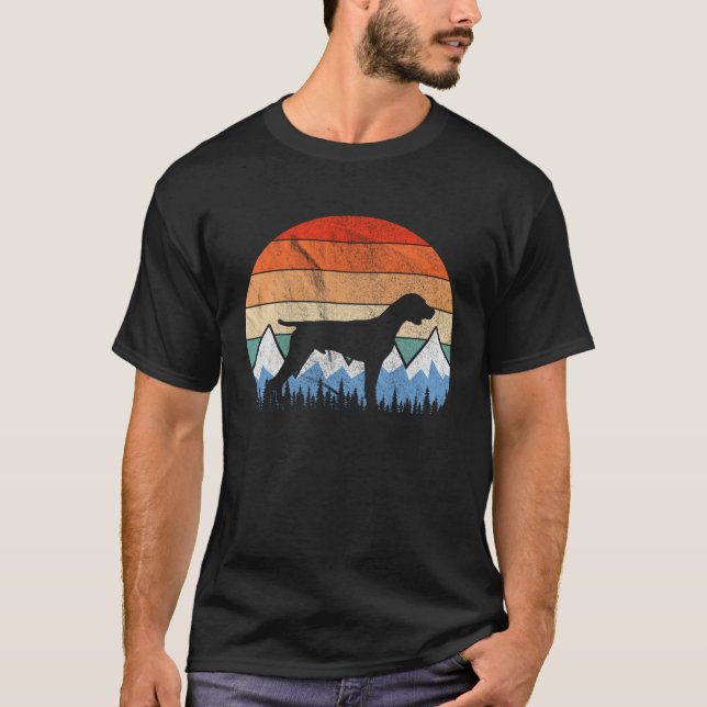 German Shorthaired Pointer Dog Mountain Hiking Ret T-Shirt (Front)