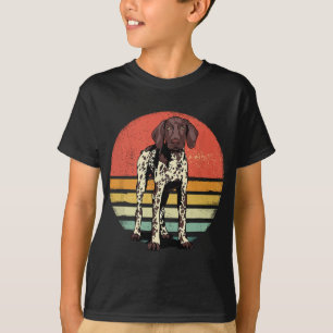 German Shorthaired Pointer Dog Retro Vintage Dog P T-Shirt