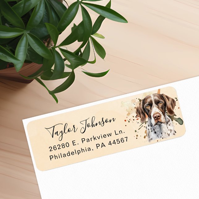 German Shorthaired Pointer Dog Return Address (Creator Uploaded)