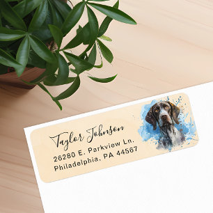 German Shorthaired Pointer Dog Return Address