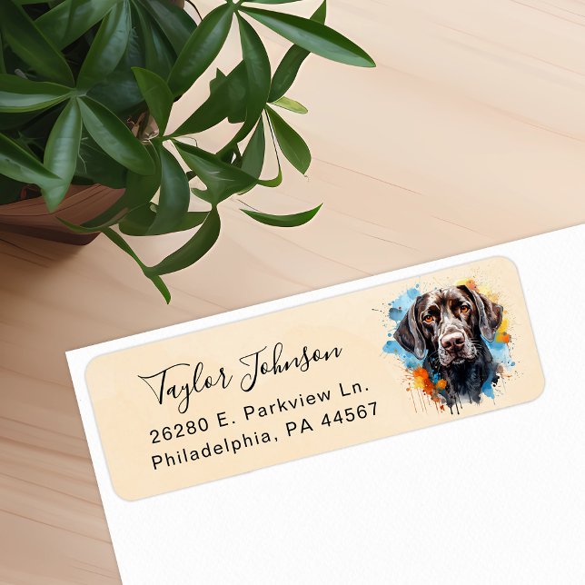 German Shorthaired Pointer Dog Return Address (Creator Uploaded)