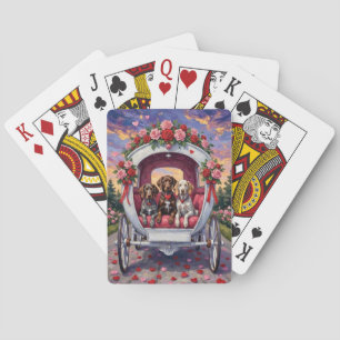 German Shorthaired Pointer  Dog Valentine's Day  Playing Cards