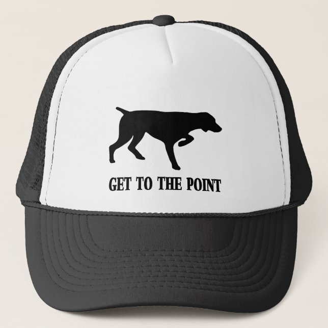 German Shorthaired Pointer "Get to the Point" Trucker Hat (Front)