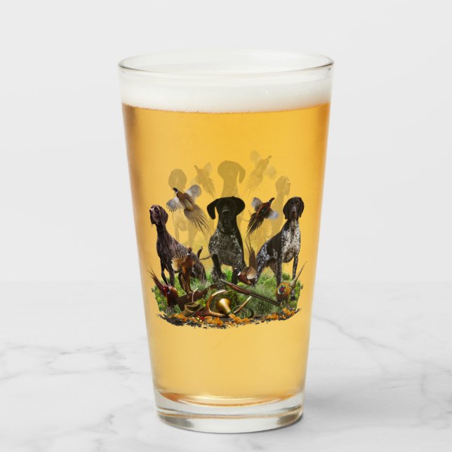 German Shorthaired Pointer Glass (Front Filled)