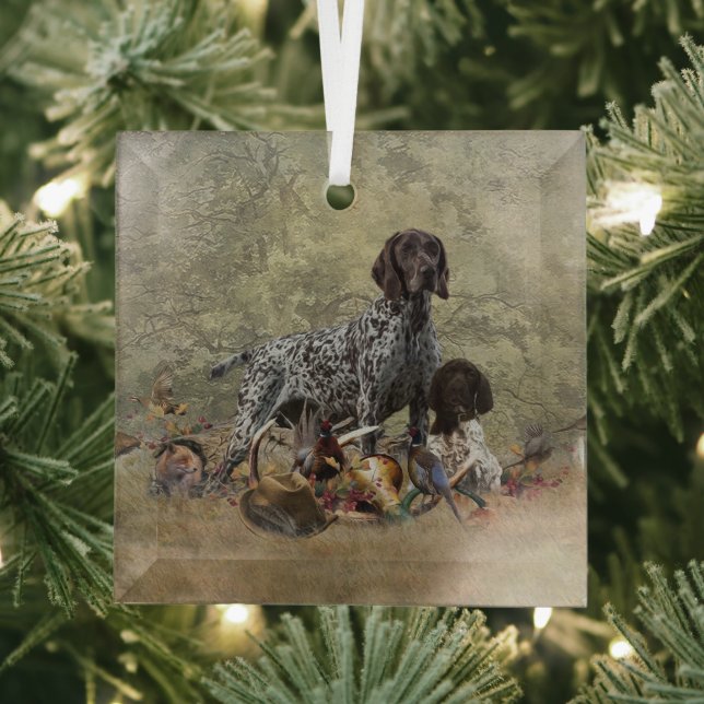 German Shorthaired Pointer     Glass Tree Decoration (Insitu)
