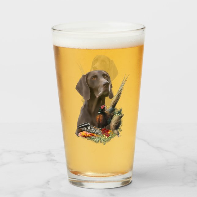 German Shorthaired Pointer GSP  Glass (Back Filled)