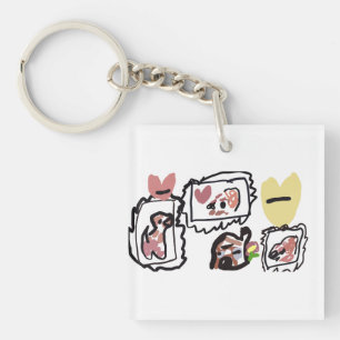 German Shorthaired Pointer hearts Key Ring