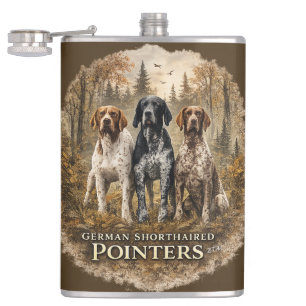 German Shorthaired Pointer  Hip Flask