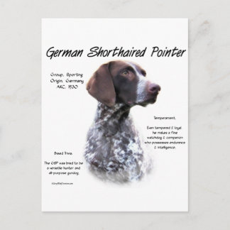 German Shorthaired Pointer History Design Postcard