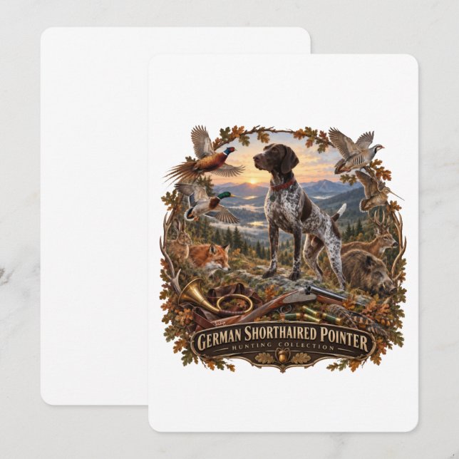 German Shorthaired Pointer– Hunting Collection Invitation (Front/Back)
