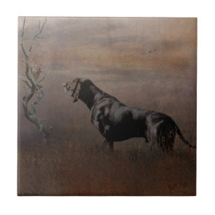 German Shorthaired Pointer , Hunting pheasant Tape Tile