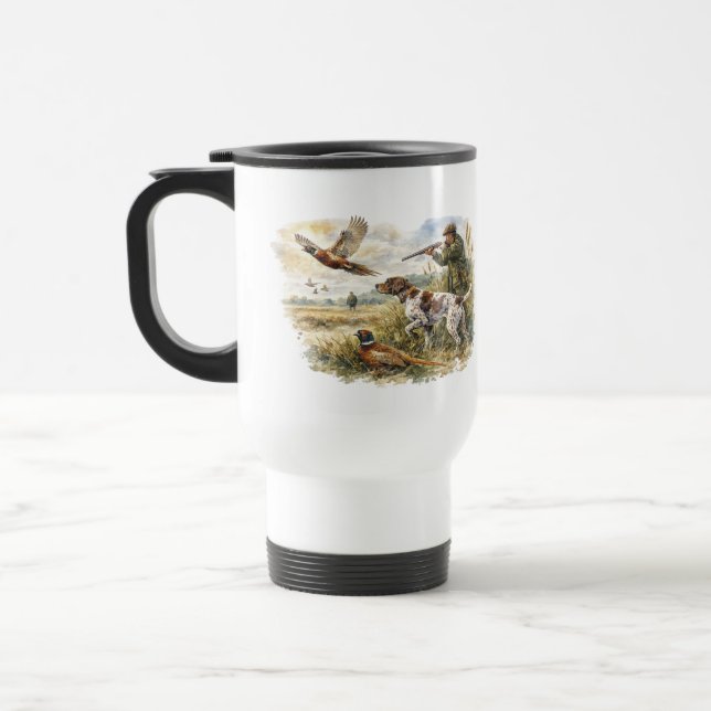 German Shorthaired Pointer ,hunting Travel Mug (Left)