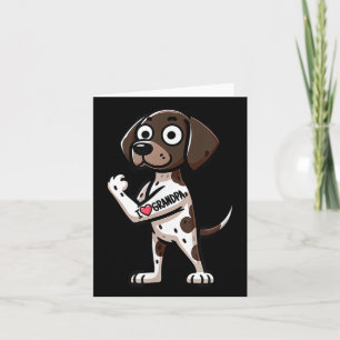 German Shorthaired Pointer I Love Grandpa Funny Do Card