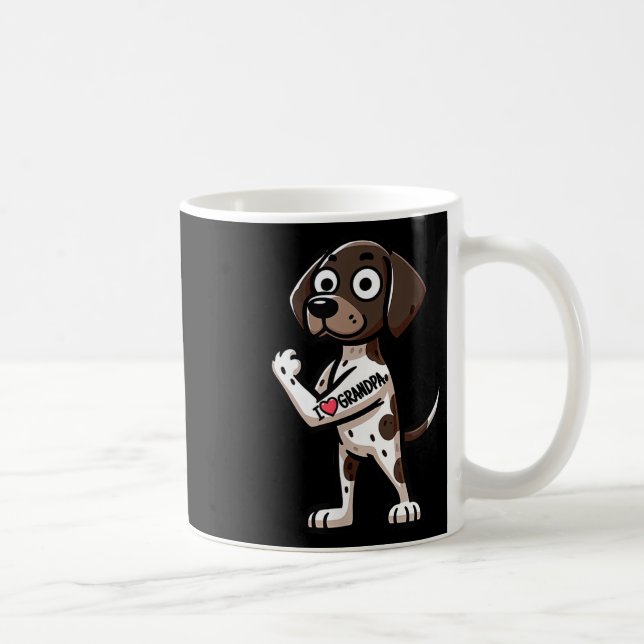 German Shorthaired Pointer I Love Grandpa Funny Do Coffee Mug (Right)