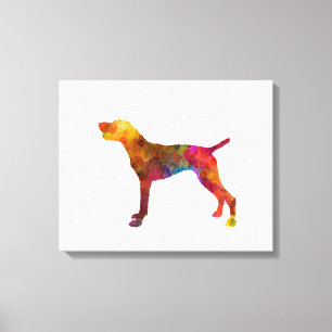 German Shorthaired Pointer in watercolor Canvas Print