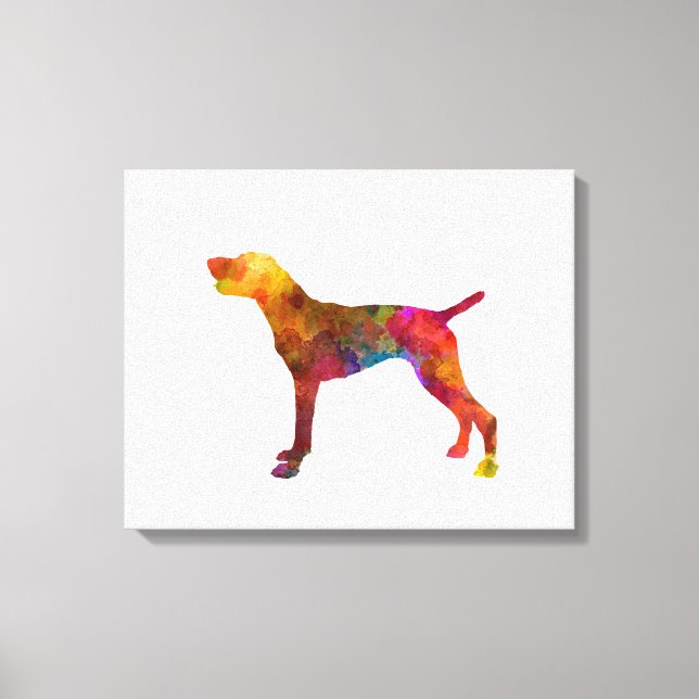 German Shorthaired Pointer in watercolor Canvas Print (Front)