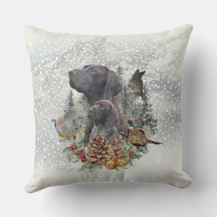 German Shorthaired Pointer in winter   Cushion