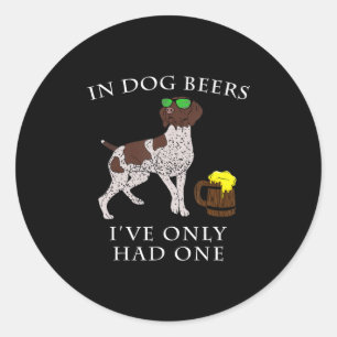 German Shorthaired Pointer Irish St Patrick Day Classic Round Sticker