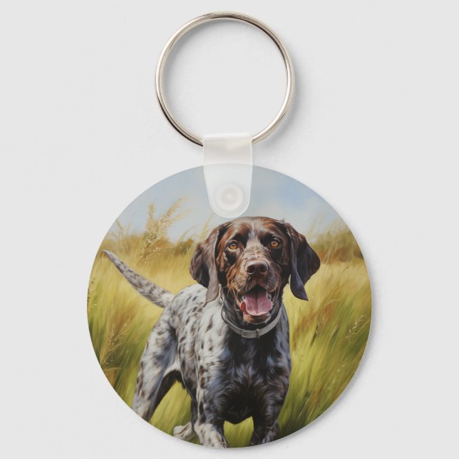 German Shorthaired Pointer Key Ring (Front)