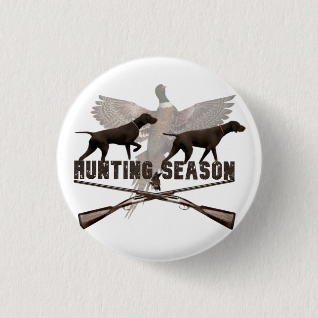 German Shorthaired Pointer,kurzhaar, Tapestry Post 3 Cm Round Badge (Front)