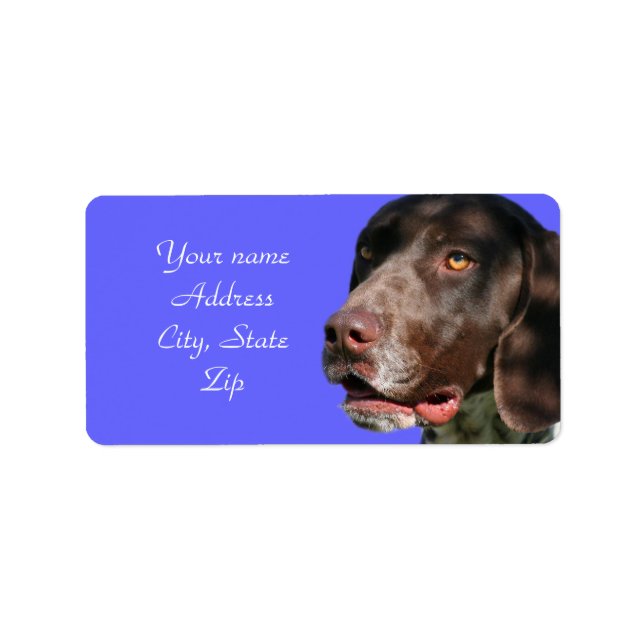 German Shorthaired Pointer Label (Front)