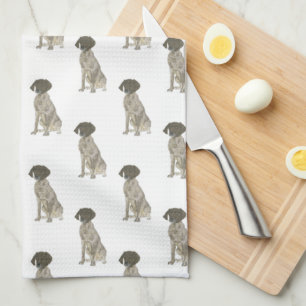 German Shorthaired Pointer (Liver & White) Tea Towel