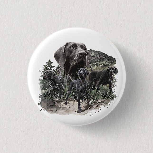 German Shorthaired Pointer Lovers 3 Cm Round Badge (Front)