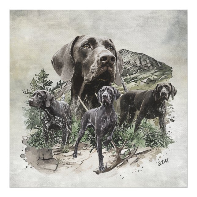 German Shorthaired Pointer Lovers Photo Print (Front)