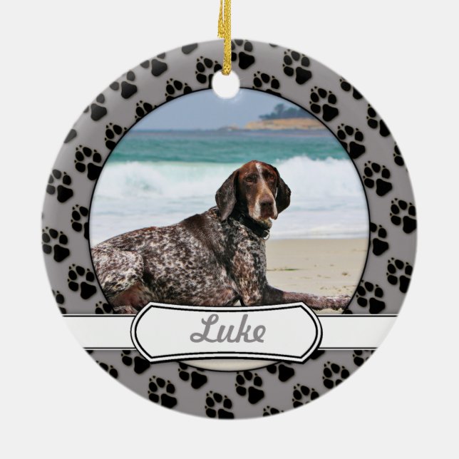 German Shorthaired Pointer - Luke - Riley Ceramic Tree Decoration (Back)