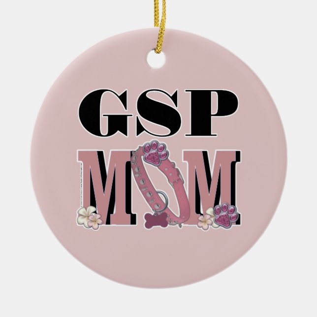 German Shorthaired Pointer MOM Ceramic Tree Decoration (Front)