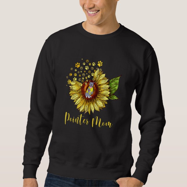 German Shorthaired Pointer Mum Dog Sunflower Mothe Sweatshirt (Front)