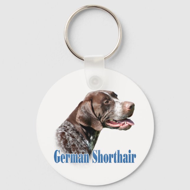 German Shorthaired Pointer Name Key Ring (Front)