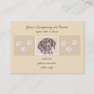 German Shorthaired Pointer Painting - Dog Art Business Card