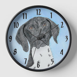 German Shorthaired Pointer Painting - Dog Art Clock