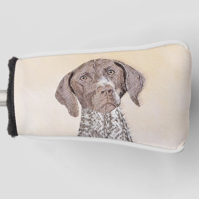 German Shorthaired Pointer Painting - Dog Art Golf Head Cover (Front)