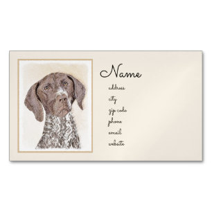German Shorthaired Pointer Painting - Dog Art Magnetic Business Card