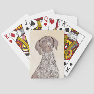 German Shorthaired Pointer Painting - Dog Art Playing Cards