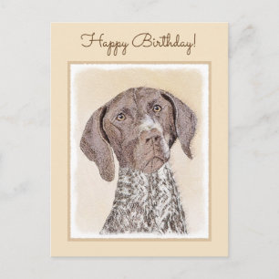 German Shorthaired Pointer Painting - Dog Art Postcard