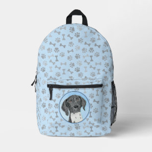 German Shorthaired Pointer Painting - Dog Art Printed Backpack