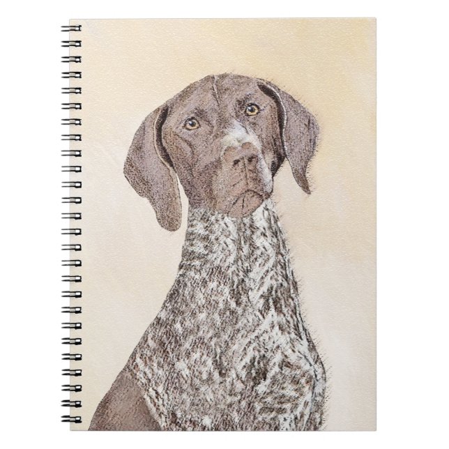 German Shorthaired Pointer Painting - Dog Art Spiral Notebook (Front)